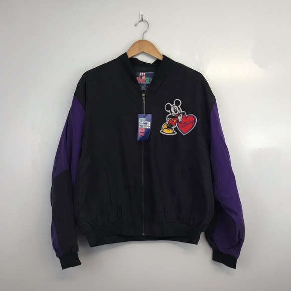 Vintage 80s Disney silk bomber jacket - Picture 2 of 5